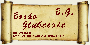 Boško Glukčević vizit kartica
